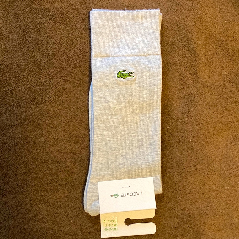 NWT Lacoste grey cotton blend stretch